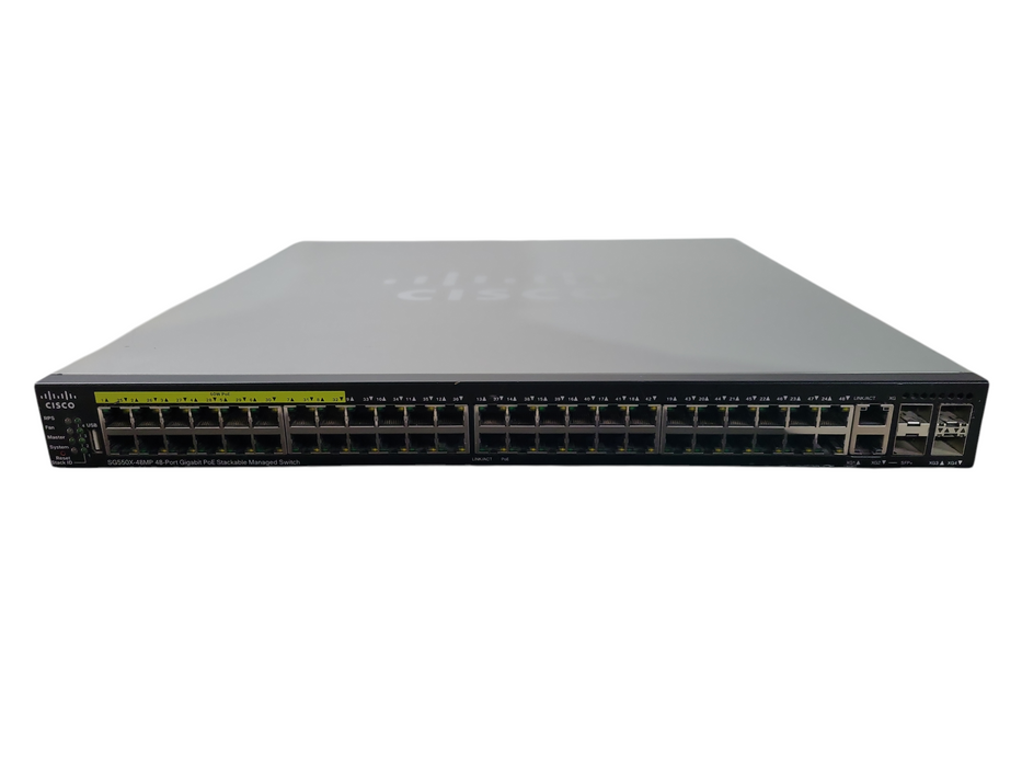 Cisco SG550X-48MP-K9 V02 | 48-Port Gigabit PoE Stackable Managed Switch !