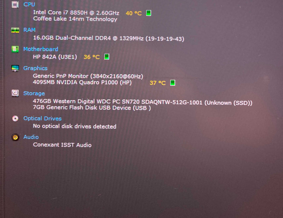 HP ZBook 15 G5 4K LCD i7-8850H QUADRO P1000 4GB GPU 16GB RAM 512GB SSD READ  Lap200