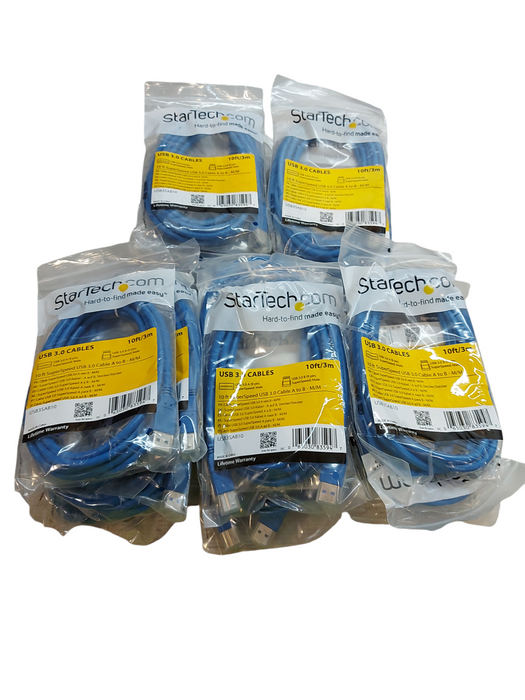 Lot of 25x 10 ft SuperSpeed USB 3.0 Cable A to B - M/M Q