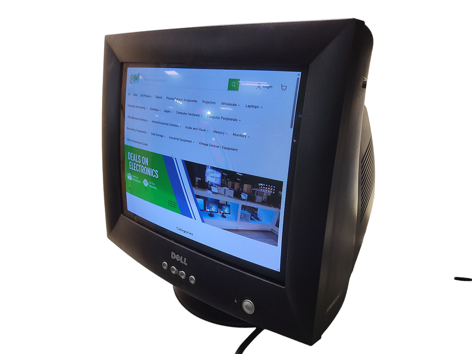 Vintage Dell E773c 17" VGA CRT Retro Gaming Black Desktop Monitor $