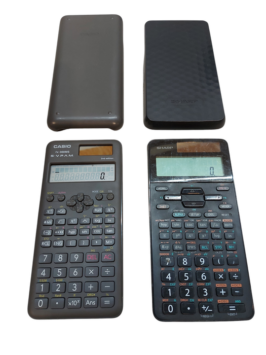 LOT 2x Casio FX-300MS 2ND EDITION AND SHARP EL-520XT Scientific Calculator