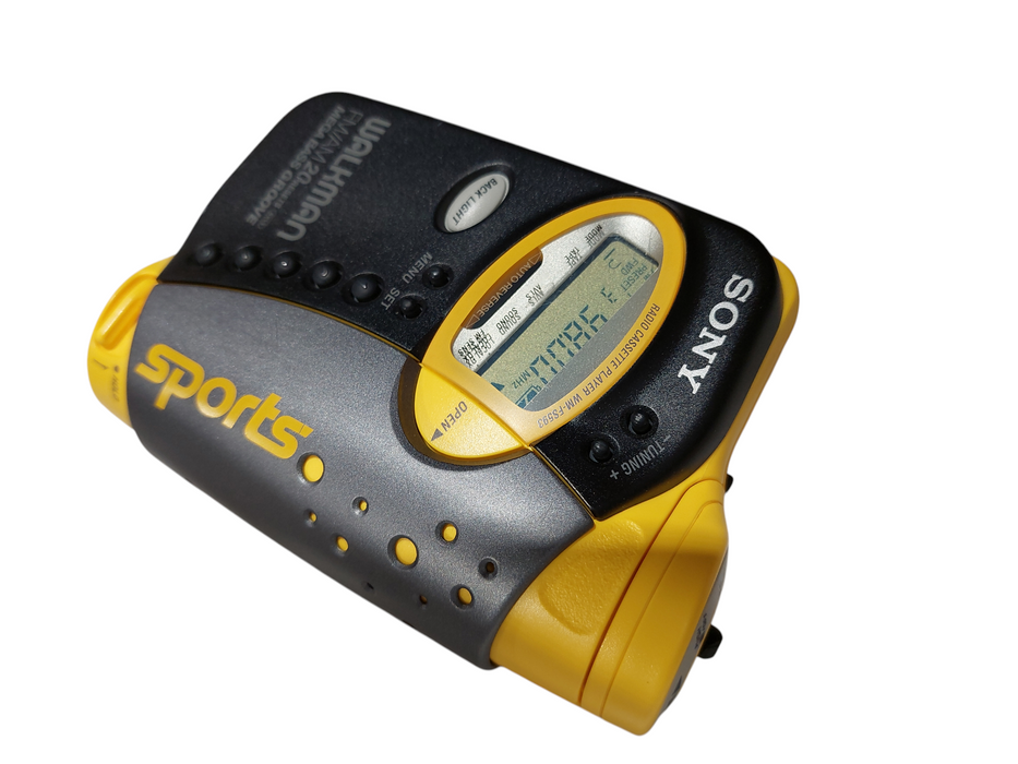 Sony WalkMan FM/AM 20 Presets AVLS Mega Bass Groove Sports Yellow =
