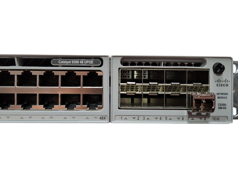 Cisco C9300-48U-E V03, 48-Port Gigabit UPOE Managed Switch w/ C9300-NM-8X !