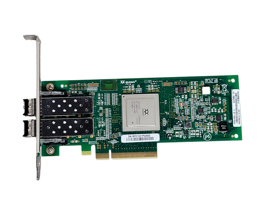 HP QLogic QLE2562-HP 2-Port 8G FC HBA CARD W/ 2X _
