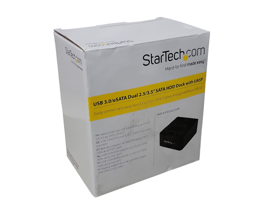 Startech USB 3.0/eSATA Dual 2.5/3.5" SATA HDD Dock, No HDD _
