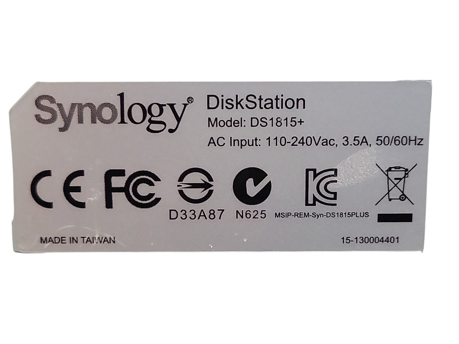 Synology DS1815+ DiskStation Expansion Unit 1x 4TB and 4x 3TB HDDs, READ _