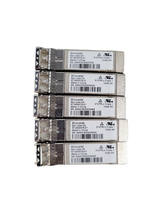 Lot of 5x Brocade 10GE-SR 10G SFP 850nm Transceiver Module 57-0000075-01 !