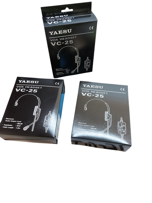 Lot 3x YAESU VC-25 VOX HEADSET New In Box Ham Radio