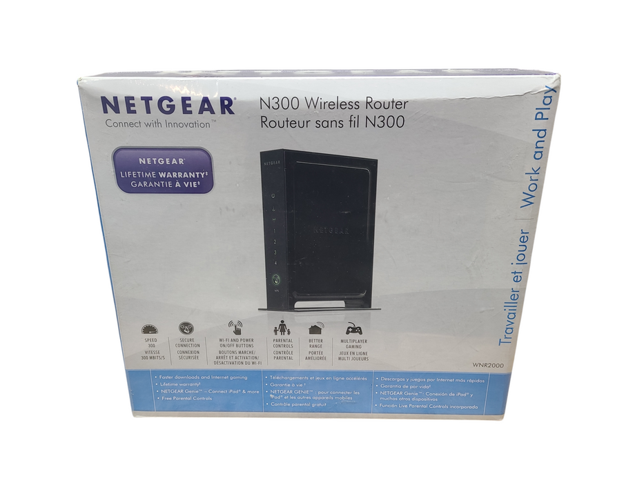NETGEAR N300 Wireless Router WNR2000-200PAS 300Mbps SEALED