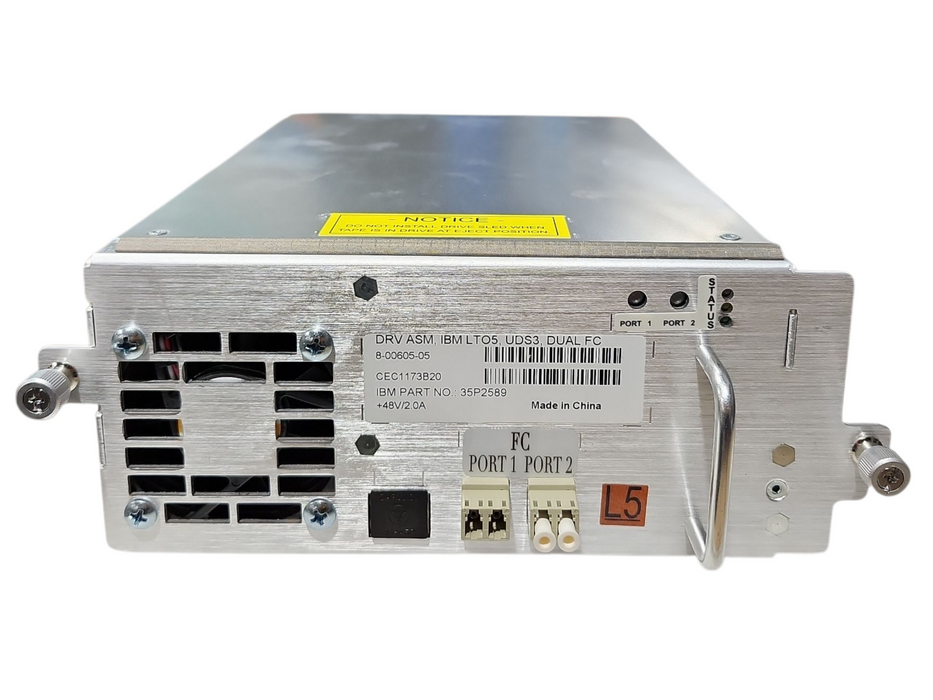 IBM LTO Ultrium 5 Tape Drive DRV ASM, IBM LTO5, UDS3, FC 8-00605-05