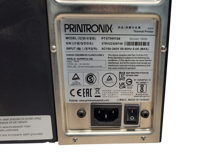 Printronix T8204 PTXTHH104 Thermal Transfer 203dpi Label Printer T82X4-T800 $