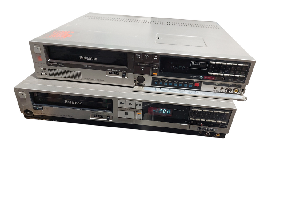 Sony BetaMax Bundle of 2 BetaMax Players SL-2300 & SL-2410 With Remote  =