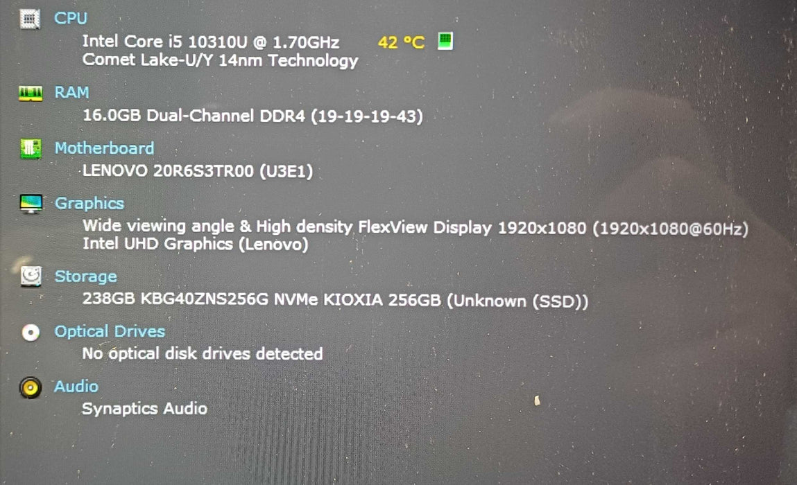 Lenovo ThinkPad L13 Yoga, i5-10310U 1.70GHz, 16GB DDR4, 256GB NVMe  Lap200