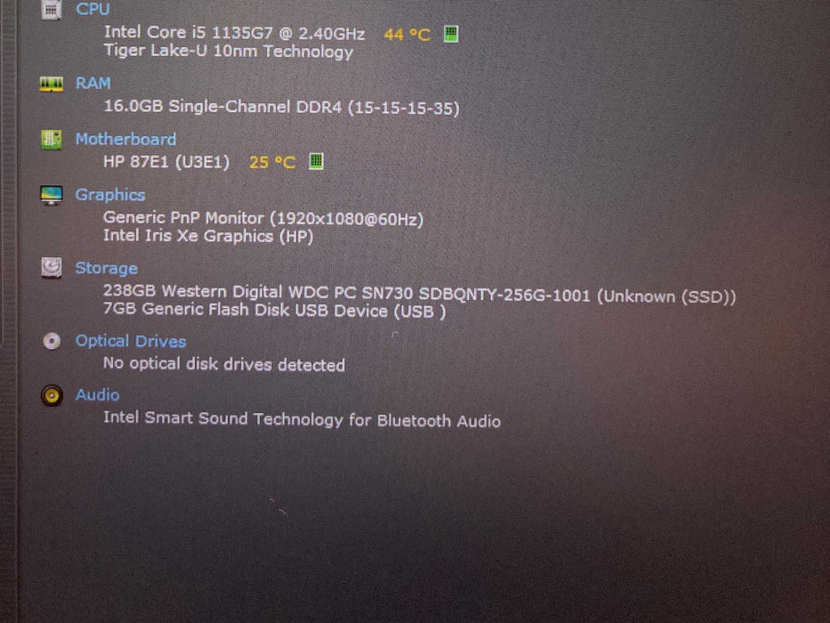 HP ProBook 450 G8 Core i5-1135G7@2.40GHz 16GB RAM 256GB SSD   Lap200