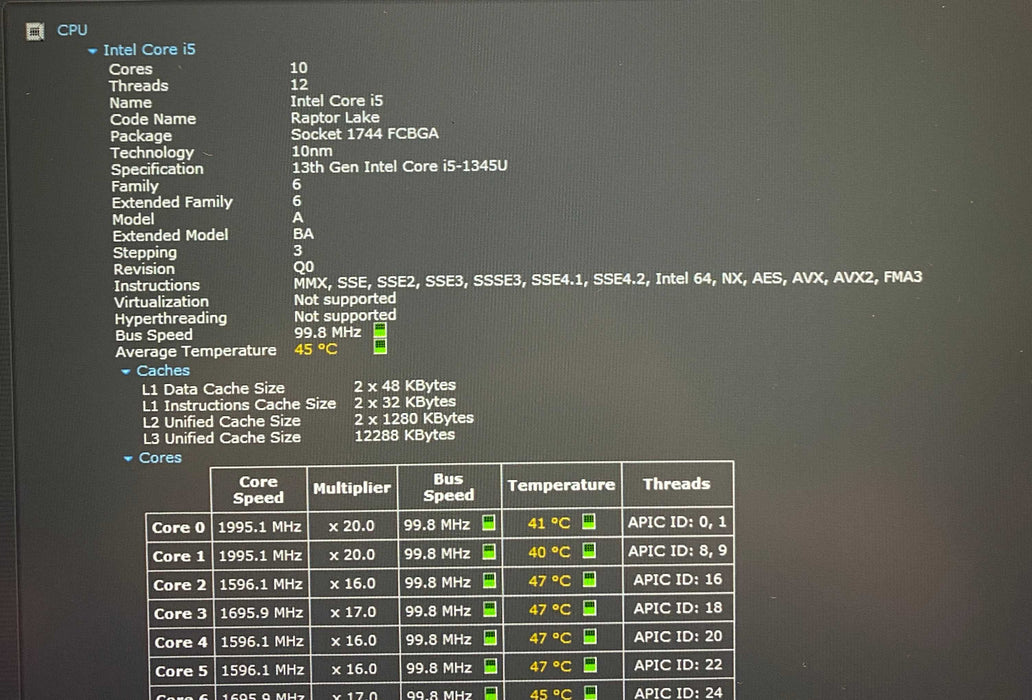 Dell Latitude 5440 Core i5-1345U@1.60GHz 16GB RAM 256GB SSD READ  Lap200