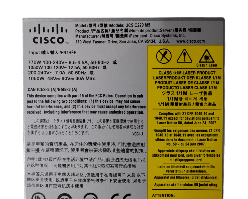 Cisco UCS C220 M5 10x2.5" | 2x Xeon Silver 42 64GB DDR4 12G RAID - No HDD