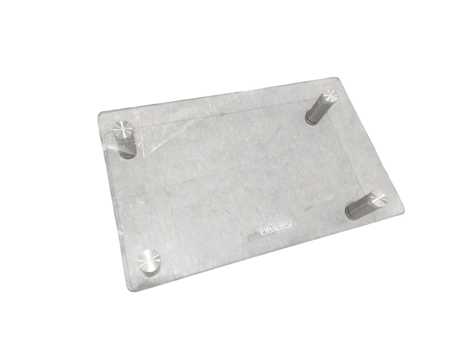 FITUEYES Glass Shelf Riser 3"x9"x15"Stainless Steel Legs Q=