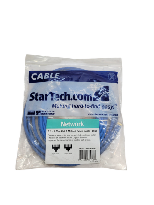 2x 6' Cat6 Molded Patch cable %