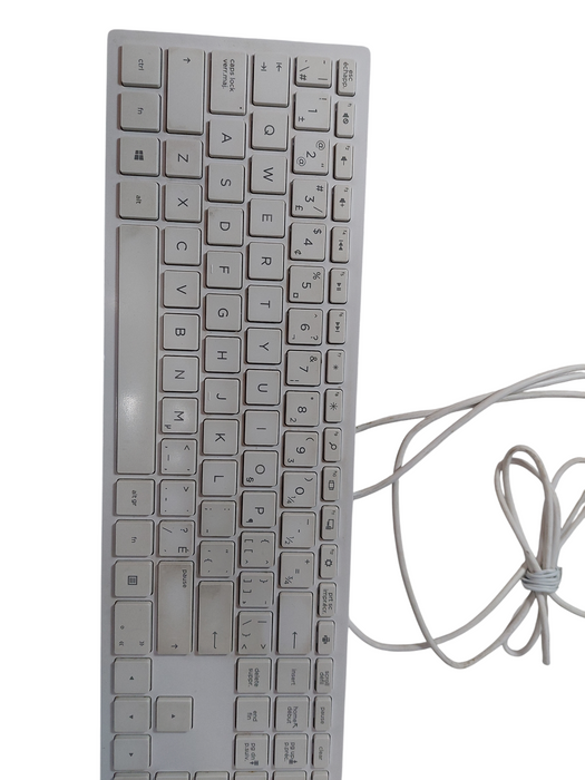 HP USB Wired White Keyboard Model:TPC-C003K  =