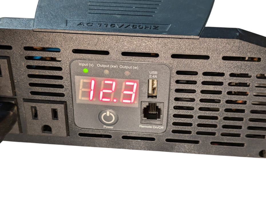 Cobra CPI-2590-CPL 12V DC to AC 115V 60Hz Power Inverter 2500W 5KW Peak -