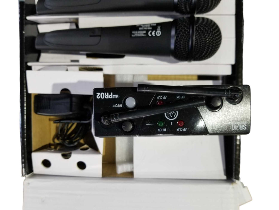 AKG WMS40 Mini Dual Vocal Set Wireless Handheld Microphone System