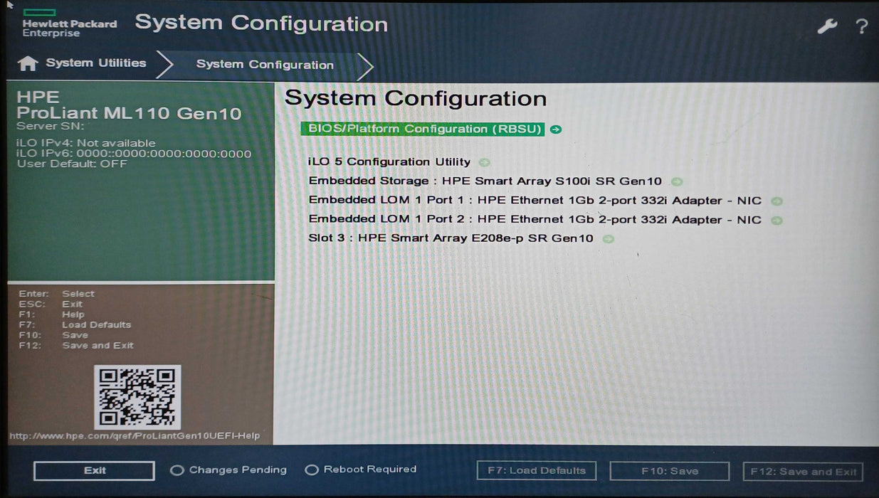 HPE ML110 Gen10 Tower Server, Bronze 3104, 96GB DDR4, S100i SR, E208e-p SR