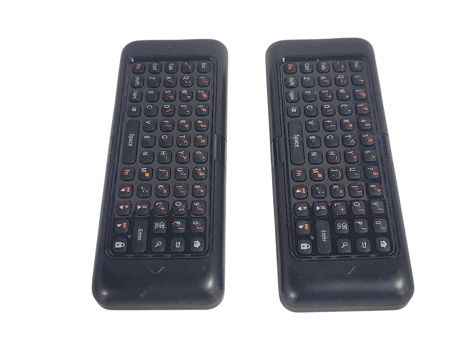 Lot of 2x Netgear remote controls with keyboard, READ _