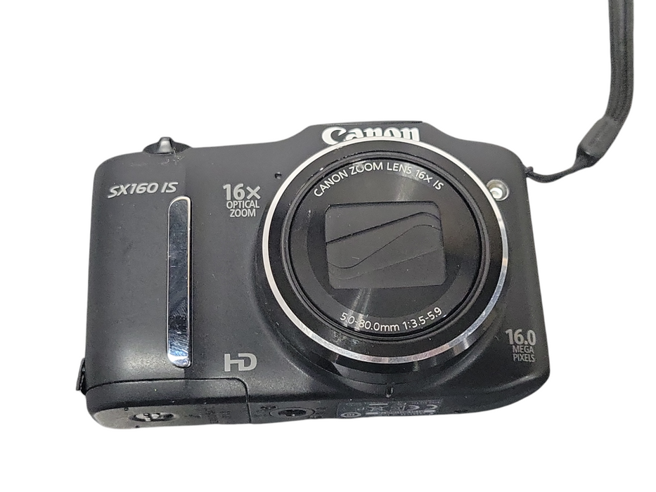 Canon PowerShot SX160 IS 16.0MP Digital Camera Black PC1816, READ _