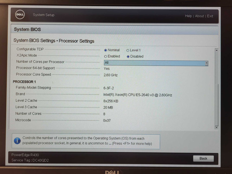Dell R430 1U 2.5"| Xeon E5-2640 v3 @2.6GHz, 32GB DDR4, H730 Mini, 5x caddies $