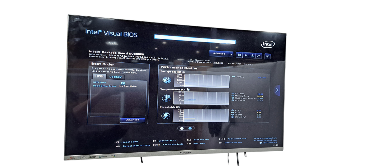 Intil NUC NUC8BEB Mini PC i3-8109U|8gb DDR4 RAM|256gb M.2