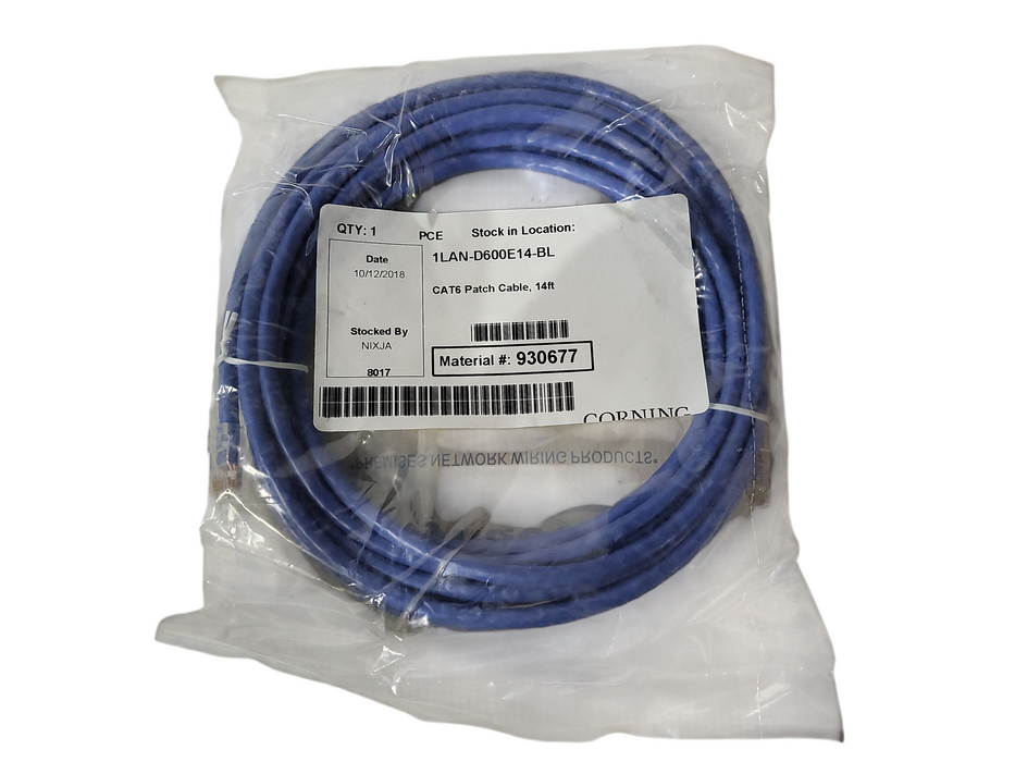 Dynacom CAT6 Patch cord 14ft 600C14-BL Brand new Q$
