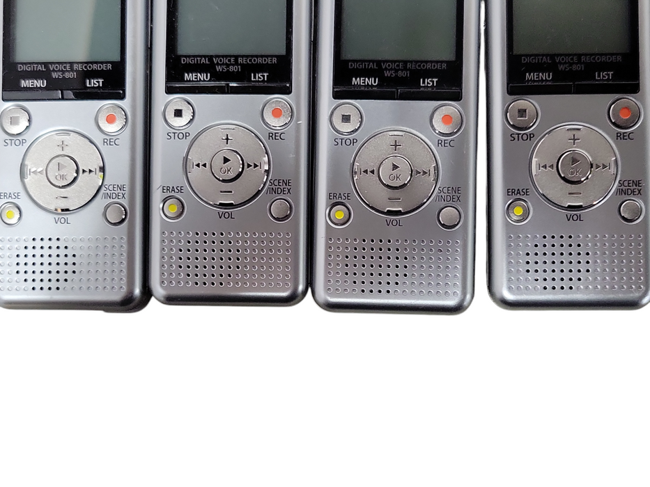 Lot of 7x Olympus Digital Voice Recorder WS-801, No SD Card, READ _