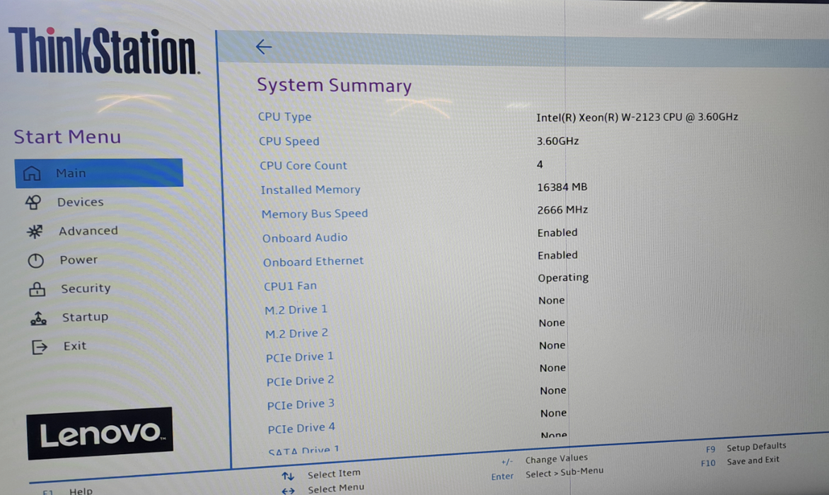 Lenovo P520c Intel Xeon W-2123| 16GB DDR4|NO HDD|GEFORCE GTX 745 4GB