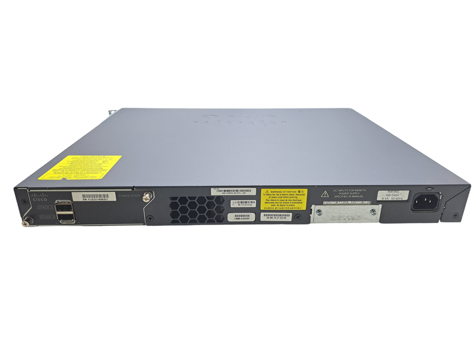Cisco WS-C2960X-48LPD-L V06 | 48-Port Gigabit PoE+ 370W Switch | 2x 10G SFP+