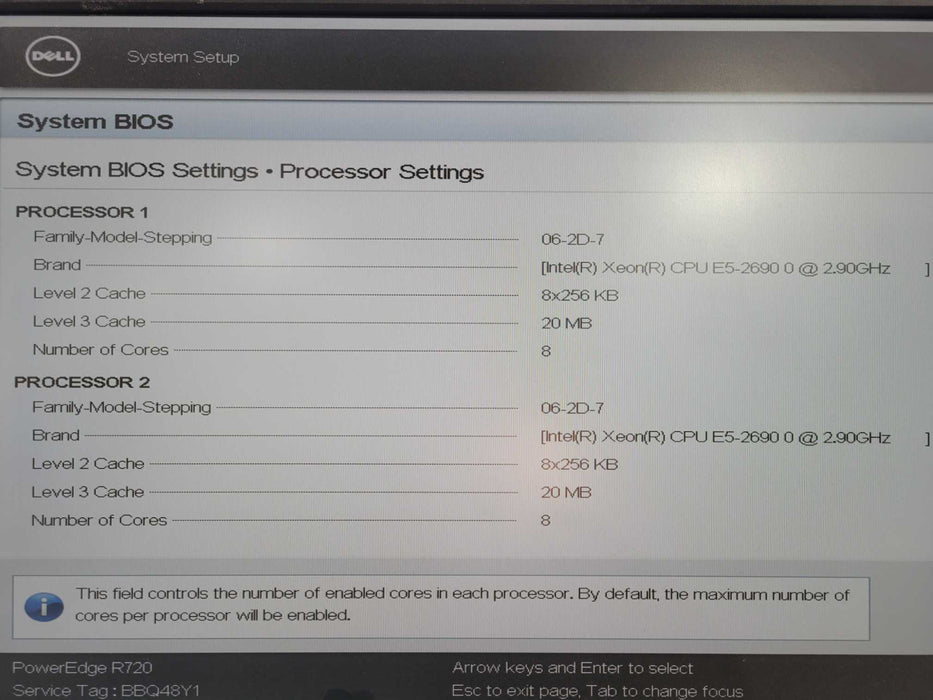 Dell PE R720 2x E5-2690 0 @ 2.90GHz 256GB DDR3 H710P Mini 2x1100W PSU 2.5" !