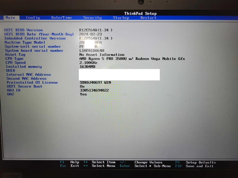 Lenovo ThinkPad T495 | Ryzen 5 PRO 3500U 16GB DDR4, 256GB NVMe  $ Lap200