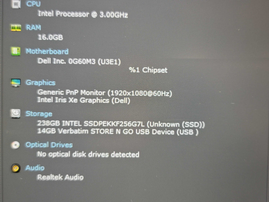 Dell Latitude 5520 i7-1185G7 16GB DDR4 256GB NVMe READ β Lap200