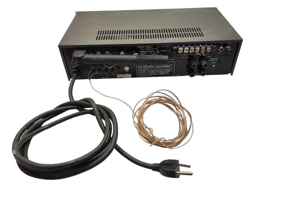 Vintage Rotel Public Address Amplifier Model: QA-40A $