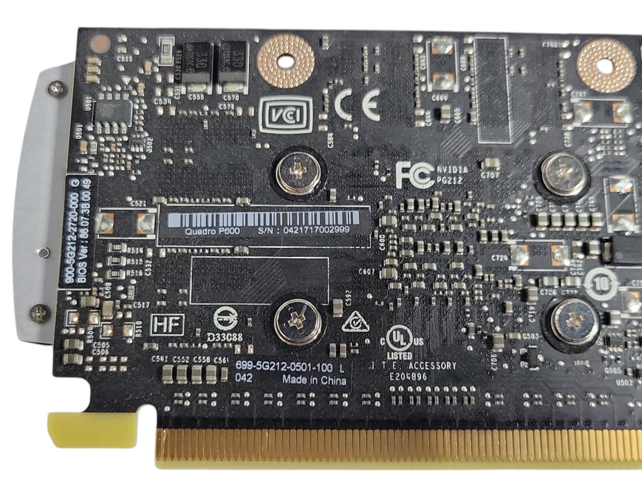 NVIDIA Quadro P600 2GB GDDR5 Video Card PCIe FH Bracket _