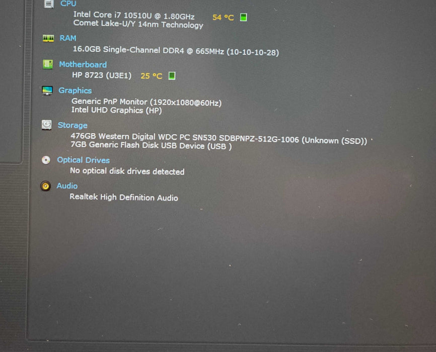 HP EliteBook 840 G7 Core i7-10510U@1.8GHz 16GB RAM 512GB SSD Q Lap200