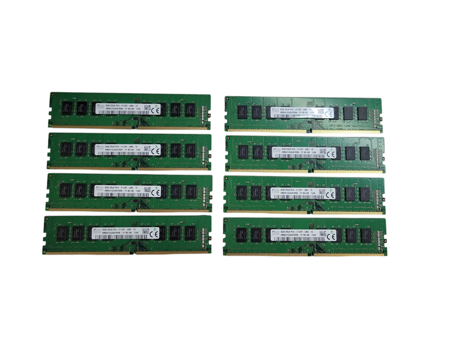 Lot of 8x HYNIX 8GB 2RX8 PC4-2133P-UB0-10-HMA41GU6AFR8N-TF Q%