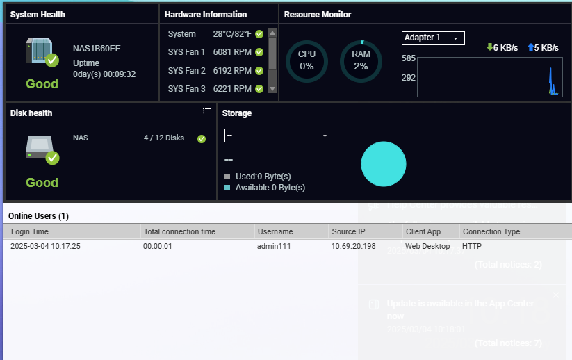 QNAP Server NAS TS-EC1280U-RP w/ 4x8TB HDD  $