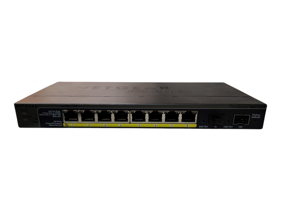 Netgear Prosafe GS110TP | 8-Port Gigabit PoE Smart Switch w/ 2x SFP