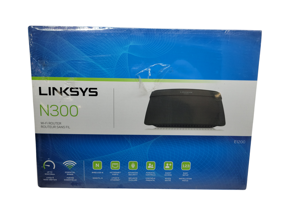 NEW Linksys N300 WI-FI ROUTER (1200-CA) %