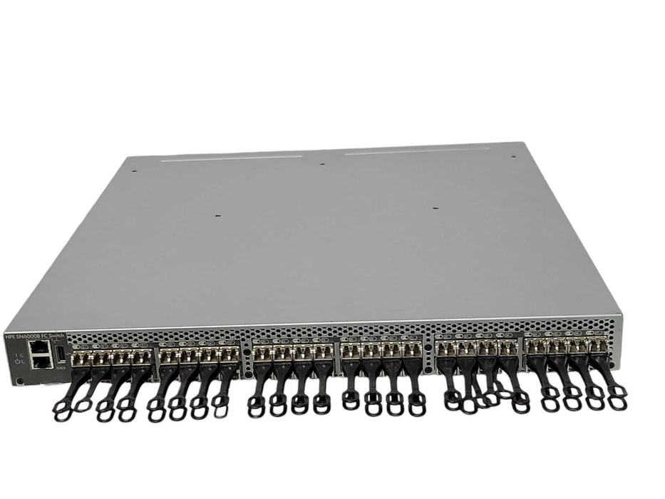 HP SN6000B 16Gb 48-port FC Switch 48-Ports active QK753B with 46x SFPs 2x PSU _