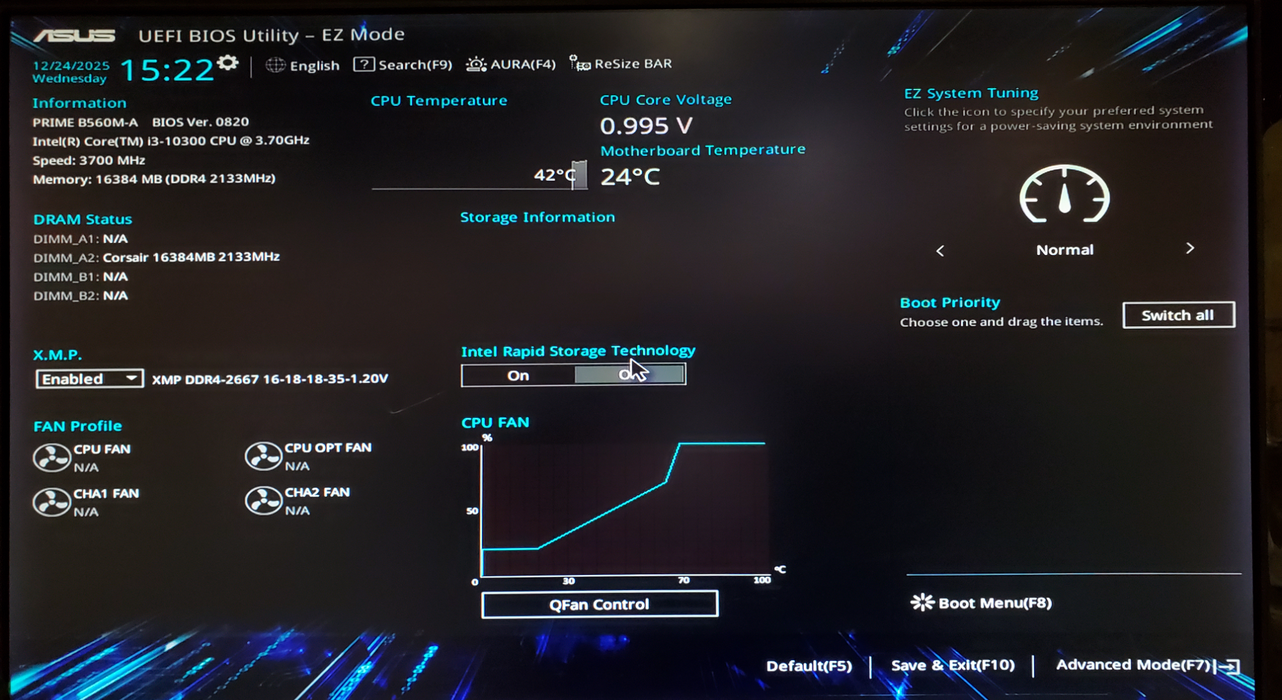 Asus Prime B560M-A Motherboard, Core i3-10300, 16GB DDR4 w/ I/O Shield