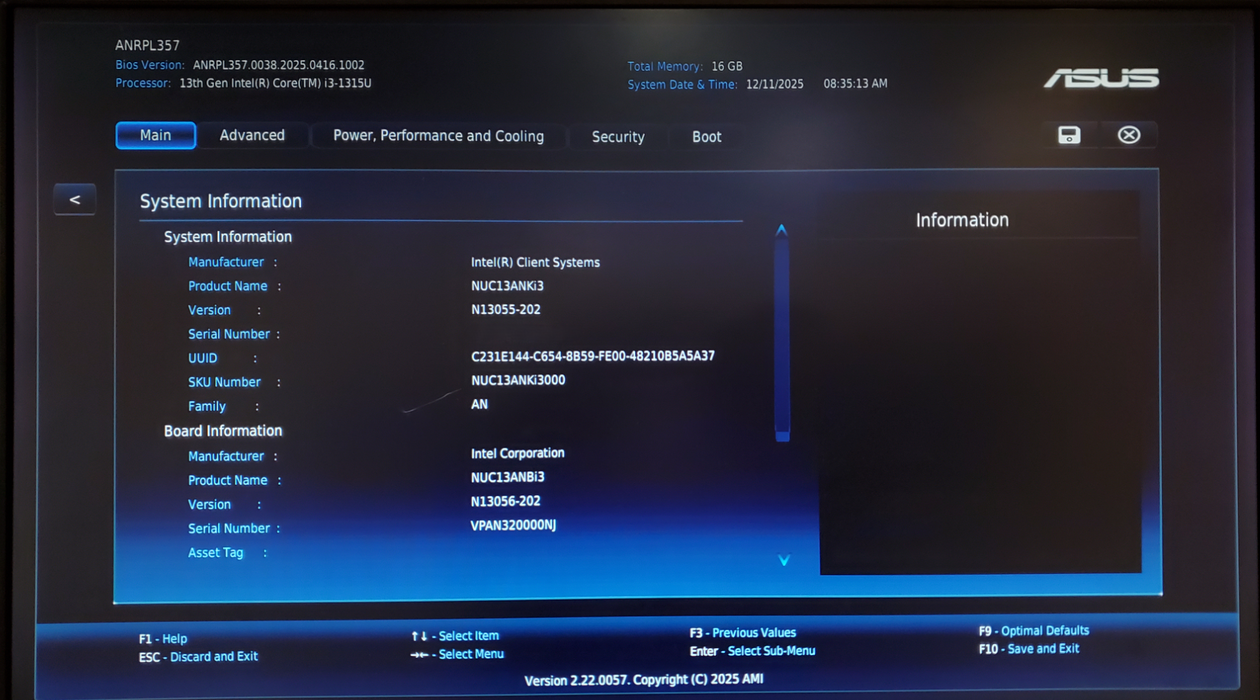 Intel NUC 13 Pro NUC13ANKi3 - Core i3-1315U, 16GB DDR4, 256GB SSD