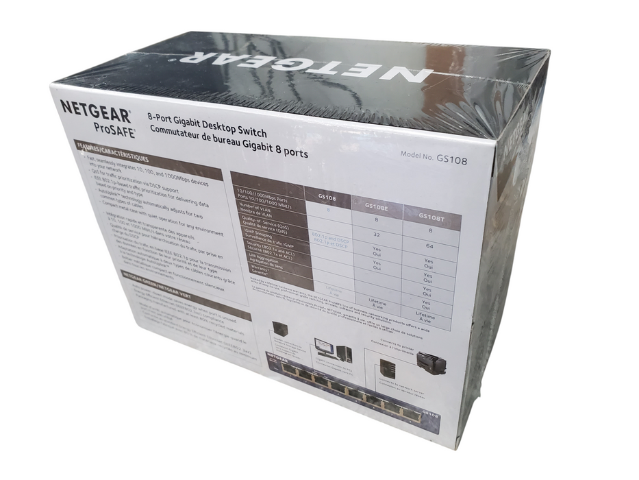 NETGEAR PROSAFE GS108-400NAS 8-PORT GIGABIT SWITCH