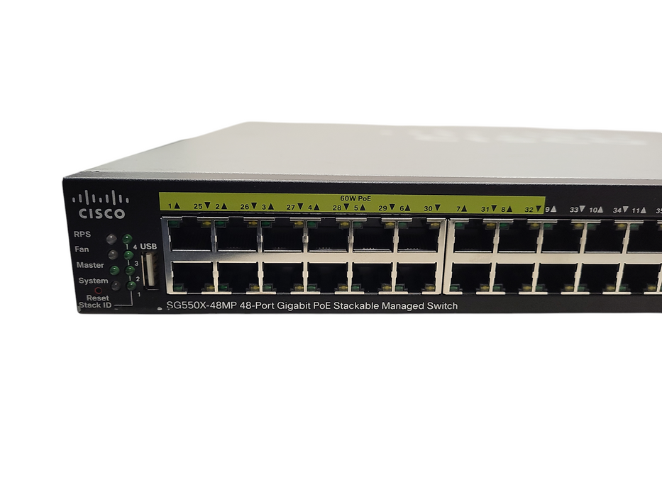 Cisco SG550X-48MP-K9 V02 | 48-Port Gigabit PoE Stackable Managed Switch $