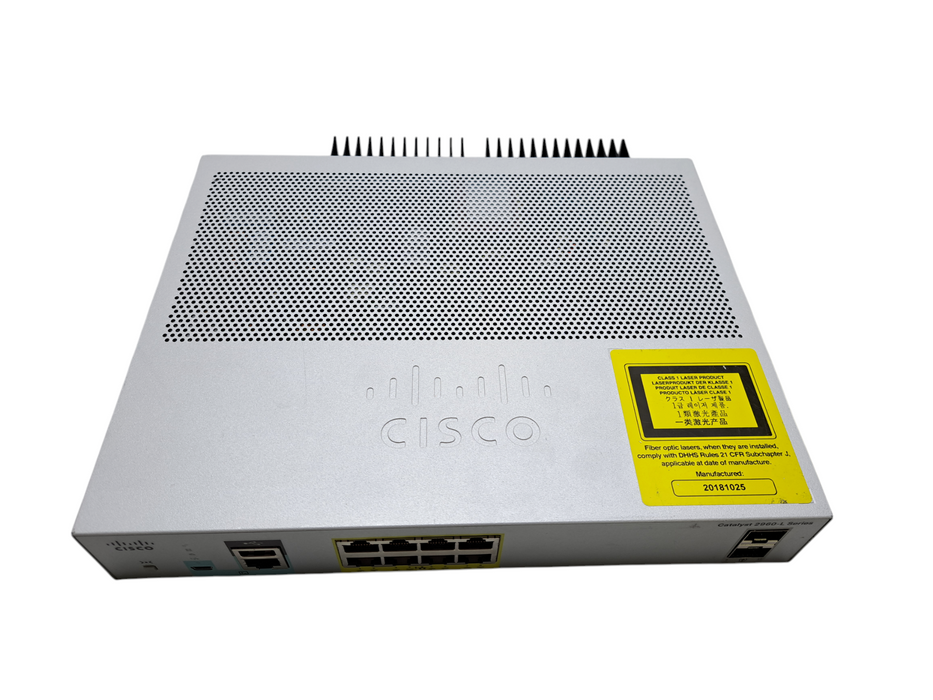 Cisco WS-C2960L-8PS-LL | 8-Port Gigabit PoE+ 2x SFP Silent Managed Switch )
